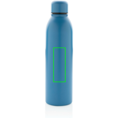 RCS recycelte Stainless Steel Vakuumflasche blau bedrucken, Art.-Nr. P433.045
