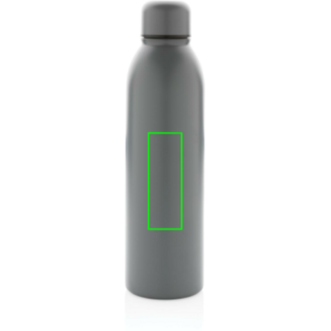RCS recycelte Stainless Steel Vakuumflasche anthrazit bedrucken, Art.-Nr. P433.042