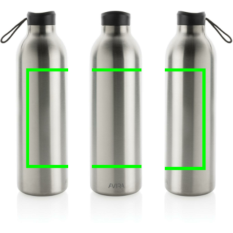 Avira Avior RCS recycelte Stainless-Steel Flasche 1L silber bedrucken, Art.-Nr. P438.012