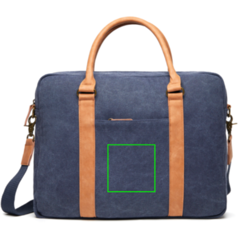 VINGA Bosler Computertasche aus RCS recyceltem Canvas navy blau bedrucken, Art.-Nr. 522321