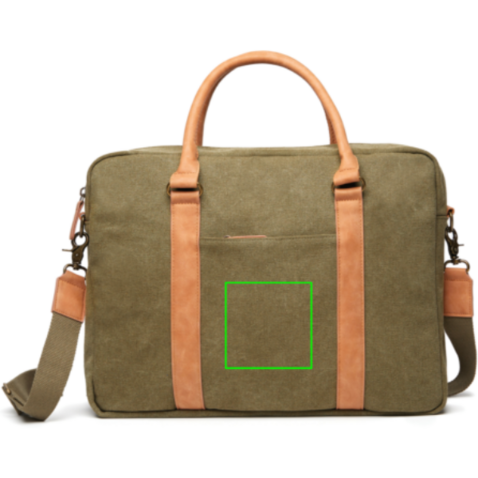 VINGA Bosler Computertasche aus RCS recyceltem Canvas grün bedrucken, Art.-Nr. 522318
