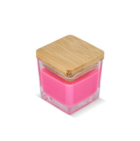 Coloured Scented candle glass jar - Rosa bedrucken, Art.-Nr. LT90747-N0076