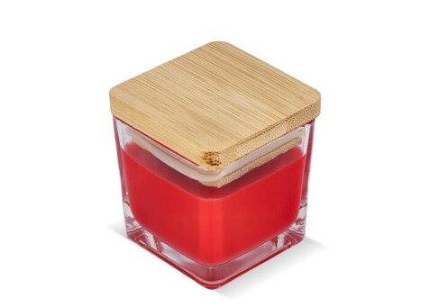 Coloured Scented candle glass jar - Rot bedrucken, Art.-Nr. LT90747-N0021
