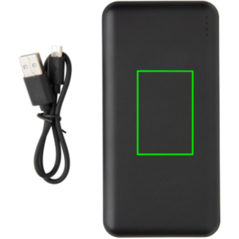 High Density 10.000 mAh Pocket Powerbank schwarz bedrucken, Art.-Nr. P324.791