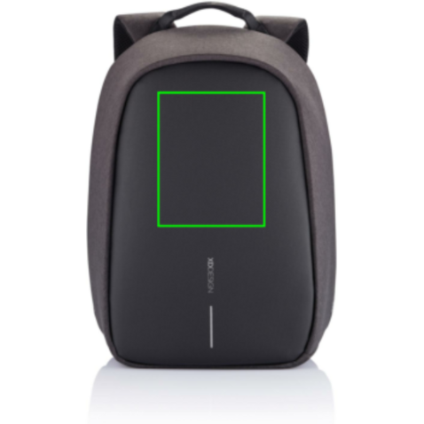 Bobby Hero Small Anti-Diebstahl-Rucksack schwarz, grau bedrucken, Art.-Nr. P705.701