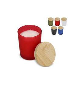 Scented candle in frosted glass jar bedrucken, Art.-Nr. LT90746