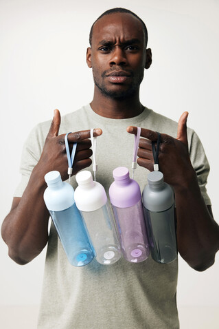 Impact auslaufsichere Wasserflasche aus RCS recyc. PET 600ml weiß bedrucken, Art.-Nr. P437.013