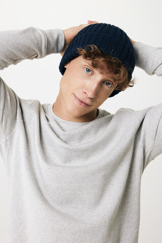 Kennedi AWARE™ Polylana® Beanie navy blau bedrucken, Art.-Nr. P453.3825