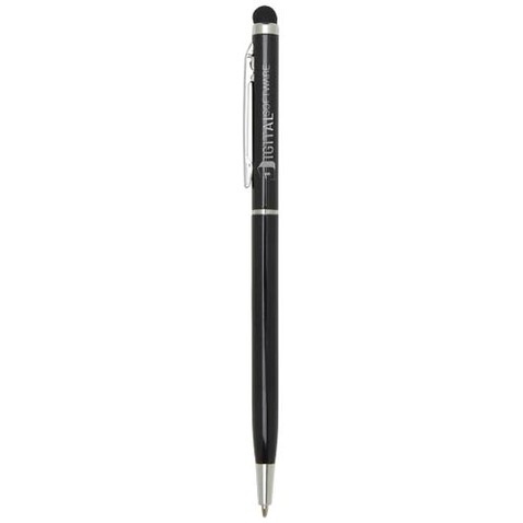 Ore Stylus Aluminium Kugelschreiber (blaue Mine), schwarz bedrucken, Art.-Nr. 10625690