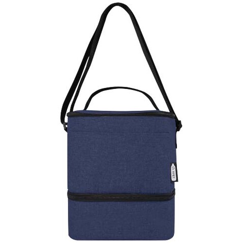 Tundra GRS rPET Lunch Kühltasche für 9 Dosen 9L, heather navy bedrucken, Art.-Nr. 12061555