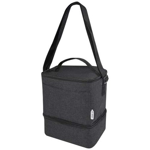 Tundra GRS rPET Lunch Kühltasche für 9 Dosen 9L, Heather Charcoal bedrucken, Art.-Nr. 12061584