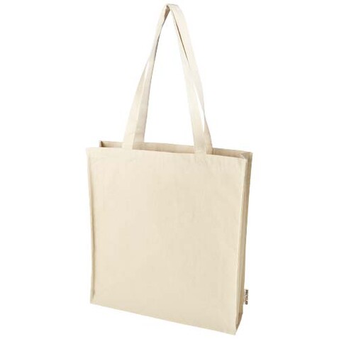 Florida 270 g/m² Tragetasche mit Seitenfalten 14L, natur bedrucken, Art.-Nr. 12073706