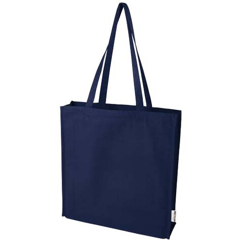 Florida 270 g/m² Tragetasche mit Seitenfalten 14L, navy bedrucken, Art.-Nr. 12073755
