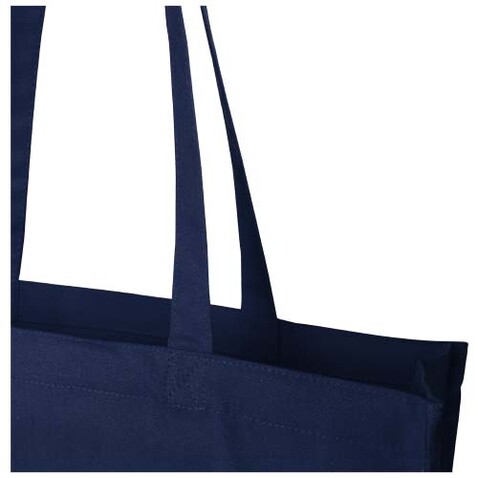 Florida 270 g/m² Tragetasche mit Seitenfalten 14L, navy bedrucken, Art.-Nr. 12073755