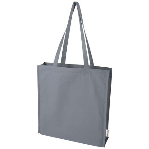 Florida 270 g/m² Tragetasche mit Seitenfalten 14L, grau bedrucken, Art.-Nr. 12073782