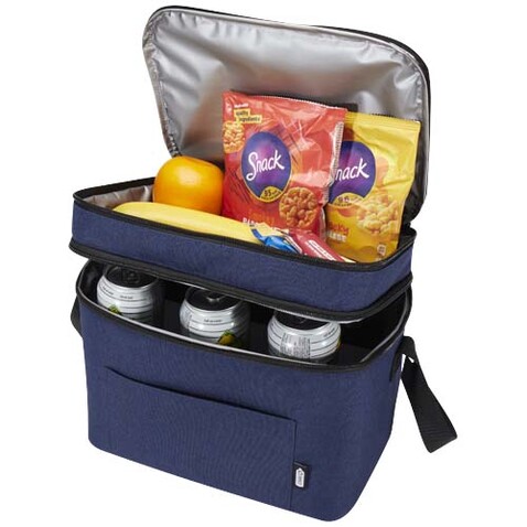 Tundra GRS RPET Kühltasche 13L, heather navy bedrucken, Art.-Nr. 13006655