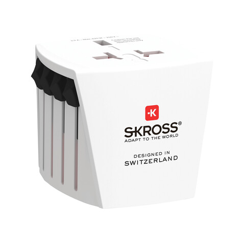 SKROSS World Travel Adapter MUV Micro weiß bedrucken, Art.-Nr. RB1.102.500-E