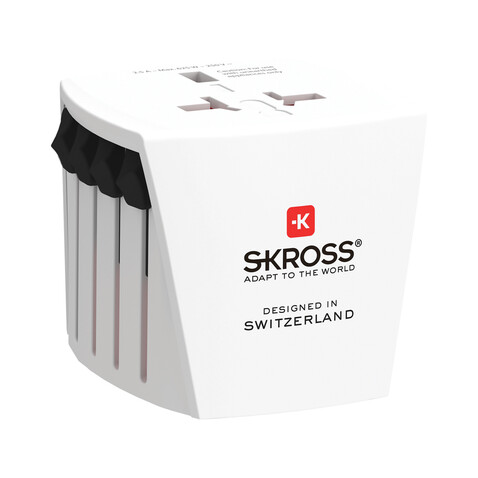 SKROSS World Travel Adapter MUV Micro weiß bedrucken, Art.-Nr. RB1.102.500-E