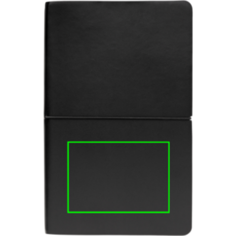Modern Deluxe Softcover A5 Notizbuch schwarz bedrucken, Art.-Nr. P774.221