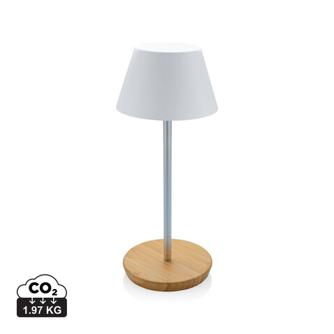 Pure Glow USB-Tischleuchte aus RCS recyceltem Kunststoff weiß bedrucken, Art.-Nr. P513.283