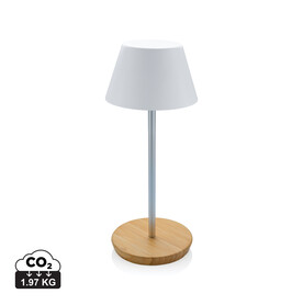 Pure Glow USB-Tischleuchte aus RCS recyceltem Kunststoff weiß bedrucken, Art.-Nr. P513.283