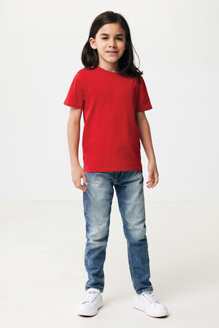 Iqoniq Koli Kids T-Shirt aus recycelter Baumwolle rot bedrucken, Art.-Nr. T6100.029.1314