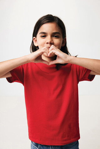 Iqoniq Koli Kids T-Shirt aus recycelter Baumwolle rot bedrucken, Art.-Nr. T6100.029.1314