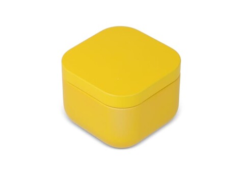 Square Scented Candle recycled tin - Gelb bedrucken, Art.-Nr. LT90744-N0041