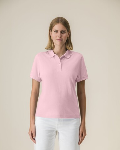 Stella Coaster - Das ikonische Damen-Mid-Leichtgewicht-Polo - Cotton Pink - XXL bedrucken, Art.-Nr. STPW977C0052X