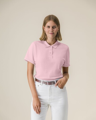 Stella Coaster - Das ikonische Damen-Mid-Leichtgewicht-Polo - Cotton Pink - XXL bedrucken, Art.-Nr. STPW977C0052X