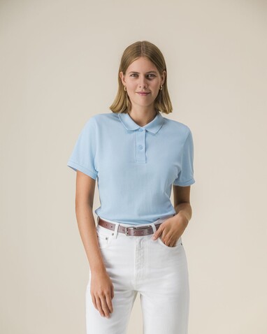 Stella Coaster - Das Damen-Polo - Sky blue - S bedrucken, Art.-Nr. STPW977C2321S