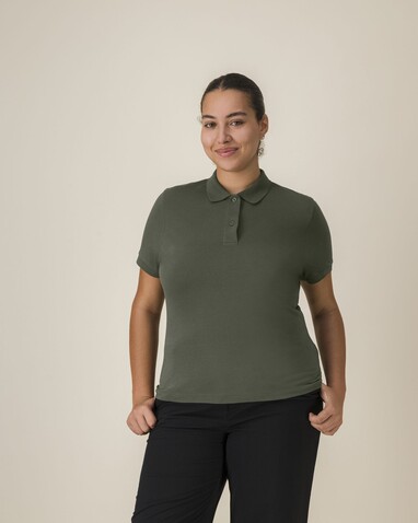 Stella Coaster - Das Damen-Polo - Khaki - L bedrucken, Art.-Nr. STPW977C2231L
