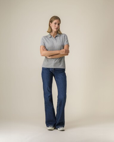 Stella Coaster - Das Damen-Polo - Heather Grey - M bedrucken, Art.-Nr. STPW977C2501M Stella Coaster - Das Damen-Polo - Heather Grey - M bedrucken, Art.-Nr. STPW977C2501M