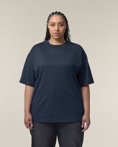 Blaster 2.0 - Das Oversized Unisex-T-Shirt mit Stehkragen - French Navy - XXS bedrucken, Art.-Nr. STTU959C7272S Blaster 2.0 - Das Oversized Unisex-T-Shirt mit Stehkragen - French Navy - XXS bedrucken, Art.-Nr. STTU959C7272S