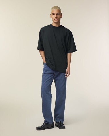 Blaster 2.0 - Das Oversized Unisex-T-Shirt mit Stehkragen - Black - XL bedrucken, Art.-Nr. STTU959C0021X