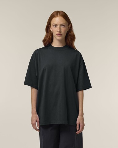 Blaster 2.0 - Das Oversized Unisex-T-Shirt mit Stehkragen - Black - XS bedrucken, Art.-Nr. STTU959C002XS