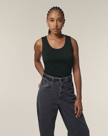 Stella Ava - Das Fitted Damen-Tanktop - Black - XS bedrucken, Art.-Nr. STTW963C002XS