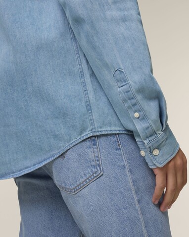 Stanley Denim Shirt - Das Herren-Jeanshemd - Light Wash - S bedrucken, Art.-Nr. STWM967C3701S Stanley Denim Shirt - Das Herren-Jeanshemd - Light Wash - S bedrucken, Art.-Nr. STWM967C3701S