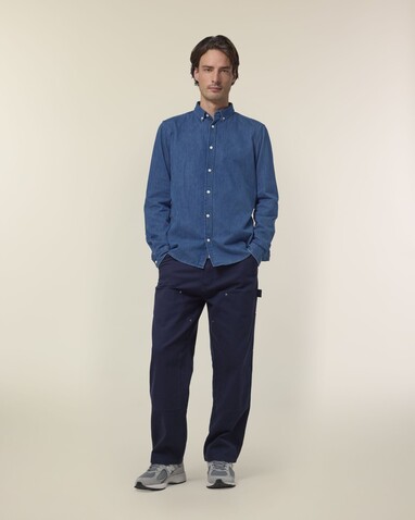 Stanley Denim Shirt - Das Herren-Jeanshemd - Mid Wash - 4XL bedrucken, Art.-Nr. STWM967C3714X Stanley Denim Shirt - Das Herren-Jeanshemd - Mid Wash - 4XL bedrucken, Art.-Nr. STWM967C3714X