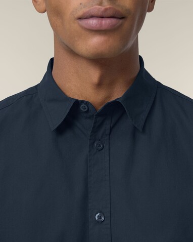 Stanley Styler Shirt - Das Herren-Popelinehemd - French Navy - S bedrucken, Art.-Nr. STWM969C7271S