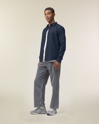 Stanley Styler Shirt - Das Herren-Popelinehemd - French Navy - 3XL bedrucken, Art.-Nr. STWM969C7273X