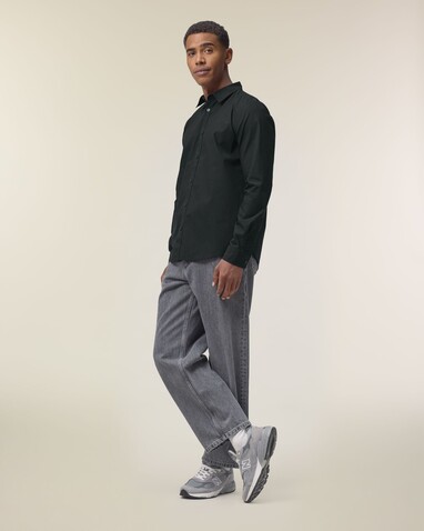 Stanley Styler Shirt - Das Herren-Popelinehemd - Black - 5XL bedrucken, Art.-Nr. STWM969C0025X