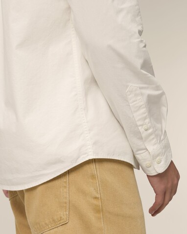 Stanley Styler Shirt - Das Herren-Popelinehemd - Cream - M bedrucken, Art.-Nr. STWM969C3611M