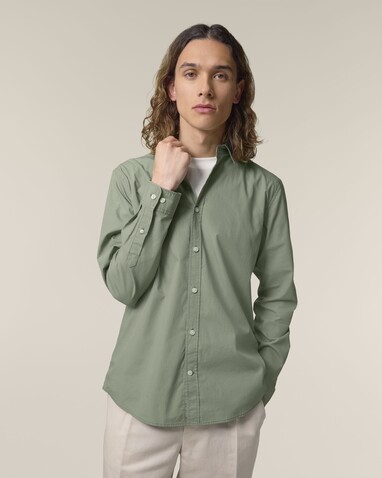 Stanley Styler Shirt - Das Herren-Popelinehemd - Soft Khaki - S bedrucken, Art.-Nr. STWM969C3671S Stanley Styler Shirt - Das Herren-Popelinehemd - Soft Khaki - S bedrucken, Art.-Nr. STWM969C3671S