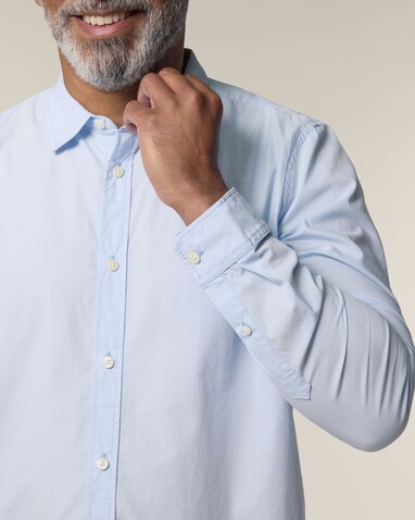 Stanley Styler Shirt - Das Herren-Popelinehemd - Summer Blue - M bedrucken, Art.-Nr. STWM969C3661M