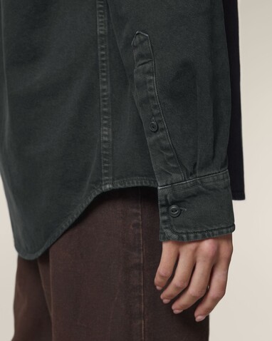 Worker Shirt - Das Relaxed Unisex-Hemd - G. Dyed Black Rock - L bedrucken, Art.-Nr. STWU975C1401L
