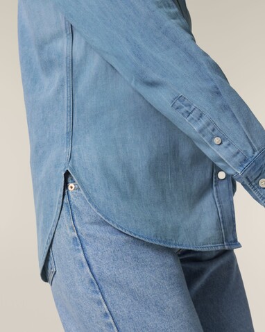 Stella Denim Shirt - Das Damen-Jeanshemd - Light Wash - XXL bedrucken, Art.-Nr. STWW970C3702X