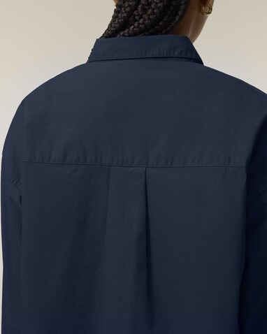 Stella Styler Shirt - Das Relaxed Damen-Popelinehemd - French Navy - XS bedrucken, Art.-Nr. STWW973C727XS