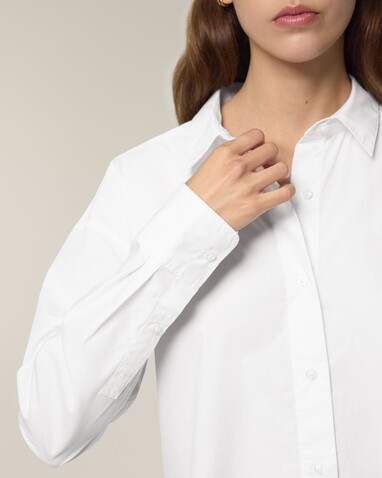 Stella Styler Shirt - Das Relaxed Damen-Popelinehemd - White - M bedrucken, Art.-Nr. STWW973C0011M Stella Styler Shirt - Das Relaxed Damen-Popelinehemd - White - M bedrucken, Art.-Nr. STWW973C0011M