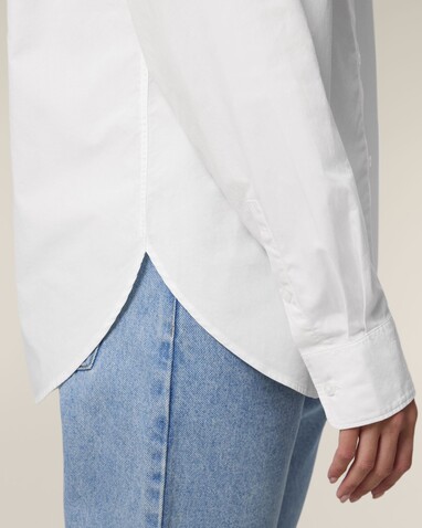 Stella Styler Shirt - Das Relaxed Damen-Popelinehemd - White - XS bedrucken, Art.-Nr. STWW973C001XS